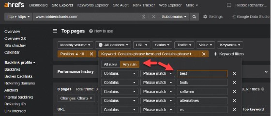 Ahrefs Site Explorer